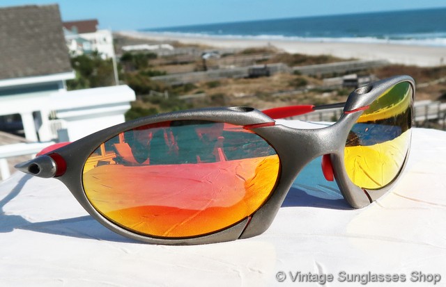Oakley Romeo 1.0 X Metal Fire Iridium Sunglasses